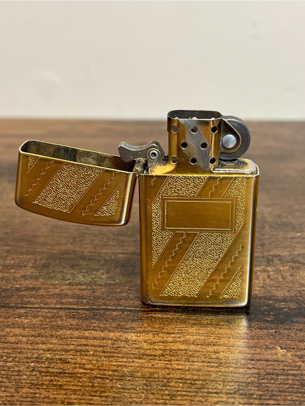 Vintage 1995 Zippo Slim Gold Plated Lighter
